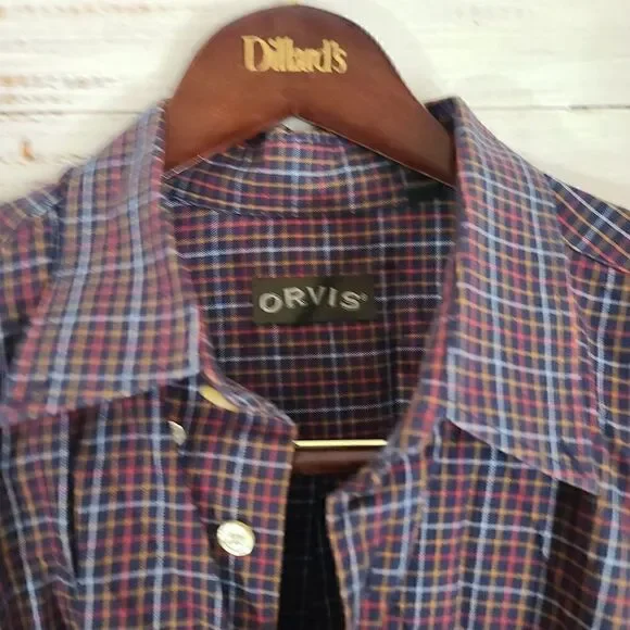 ORVIS Plaid Long Sleeve Button Down Shirt L - great condition - Picture 2 of 3